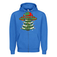 True Royal Ufo Christmas Pine Tree Zipper Hoodie - Bettercallsaul