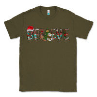 Army Green Believe Christmas Classic Tee - CowhideDigitalArt