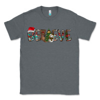 Charcoal Heather Believe Christmas Classic Tee - CowhideDigitalArt