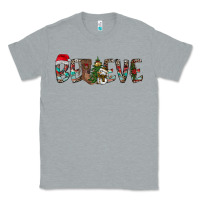 Heather Grey Believe Christmas Classic Tee - CowhideDigitalArt