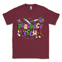 Burgundy pharmacy tech Classic Tee - MaliasSmallBusiness
