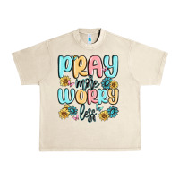 Sandshell pray more worry less Urban Heavy Tee - MaliasSmallBusiness