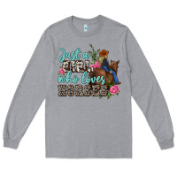 Heather Grey just a girl who loves horses Long Sleeve Tee - MaliasSmallBusiness