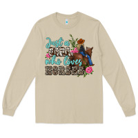 Mushroom just a girl who loves horses Long Sleeve Tee - MaliasSmallBusiness