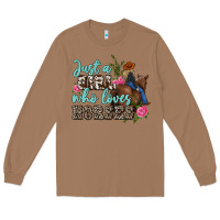 Toasted Coconut just a girl who loves horses Long Sleeve Tee - MaliasSmallBusiness