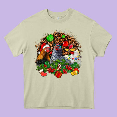 Christmas Party And Chickens Heavy Core Tee Designed By Adodesignshop