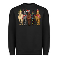 Black horses with christmas Heavyweight Sweatshirt - MaliasSmallBusiness
