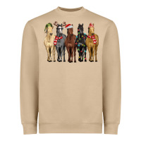 Mushroom horses with christmas Heavyweight Sweatshirt - MaliasSmallBusiness
