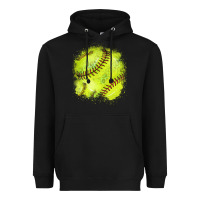 Black Softball background Heavyweight Hoodie - HowdyJamesFarm