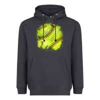 Smoke Softball background Heavyweight Hoodie - HowdyJamesFarm