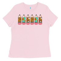Bubblegum Pink western teacher pencils 16oz libbey glass Ladies Tee - HRA Design Shop