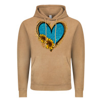 Vintage Camel Gold Glitter Sunflower Blue Heart Vintage Hoodie - Jasminsmagicworld