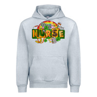 Heather Grey nurse st patricks Urban Hoodie - FaDigitalArtStudio