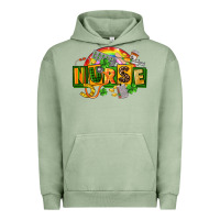 Pigment Oil Green nurse st patricks Urban Hoodie - FaDigitalArtStudio