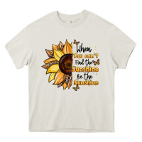 Cream when you can't find the sunshine be the sunshine Heavy Core Tee - JahusDesignShop
