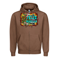 Chestnut feliz navidad Zipper Hoodie - RanaPortraitStore