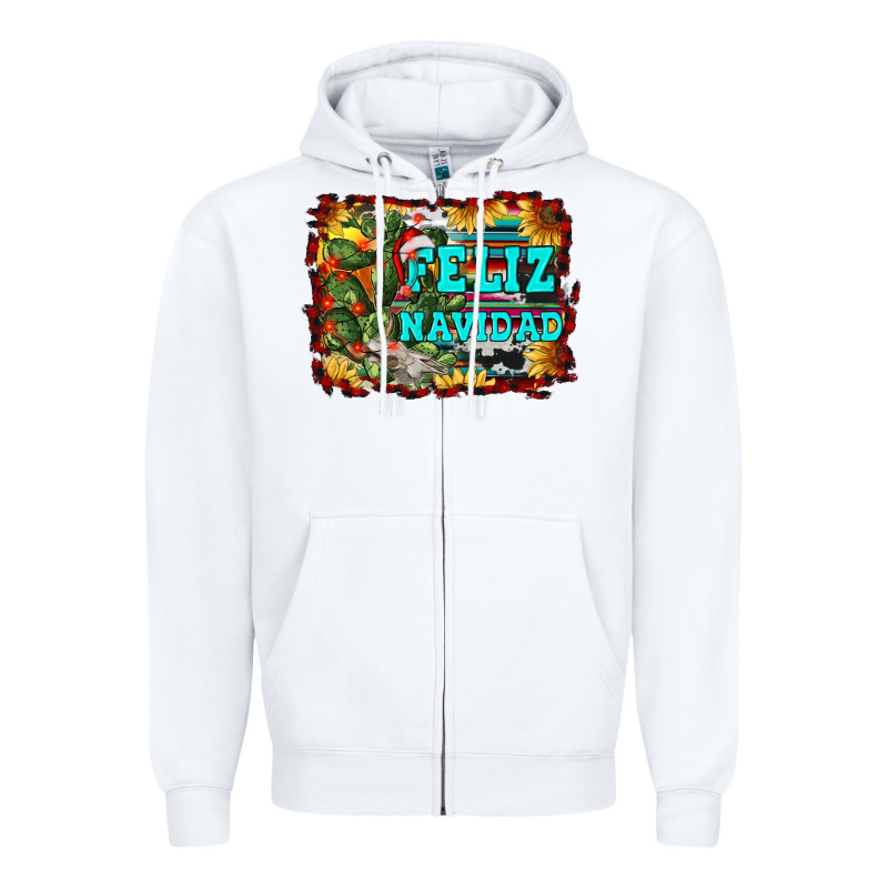 Feliz Navidad Zipper Hoodie by RanaPortraitStore | Teevron
