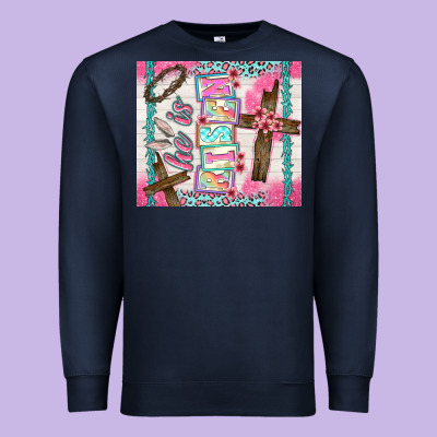 He Is Risen Premium Sweatshirt Designed By Tumblerdesignbyshophia