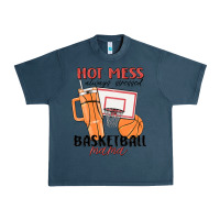 Midnight Navy hot mess always stressed basketball mama Urban Heavy Tee - MaliasSmallBusiness