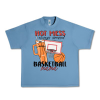 Pebble Blue hot mess always stressed basketball mama Urban Heavy Tee - MaliasSmallBusiness