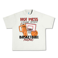 Pistachio hot mess always stressed basketball mama Urban Heavy Tee - MaliasSmallBusiness