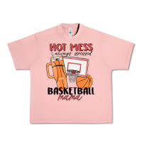 Salmon hot mess always stressed basketball mama Urban Heavy Tee - MaliasSmallBusiness