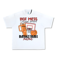 White hot mess always stressed basketball mama Urban Heavy Tee - MaliasSmallBusiness