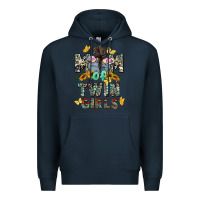 Navy mom of twin girls mother's day Premium Hoodie - CowGirlArtShop