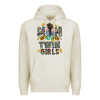 Oatmeal Heather mom of twin girls mother's day Premium Hoodie - CowGirlArtShop