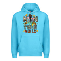 Ocean Blue mom of twin girls mother's day Premium Hoodie - CowGirlArtShop