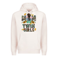 Pale Pink mom of twin girls mother's day Premium Hoodie - CowGirlArtShop