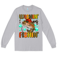 Moon Dust wishing i was fishing Long Sleeve Tee - MaliasSmallBusiness