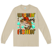 Mushroom wishing i was fishing Long Sleeve Tee - MaliasSmallBusiness