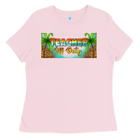 Bubblegum Pink western teacher off duty 16oz libbey glass Ladies Tee - HRA Design Shop