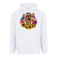 White Baby Cow flower Heavyweight Hoodie - HowdyJamesFarm