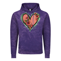 Cloud Purple Pink Glitter Floral Heart Vintage Hoodie - Jasminsmagicworld