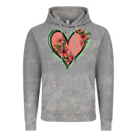 Cloud Rock Pink Glitter Floral Heart Vintage Hoodie - Jasminsmagicworld