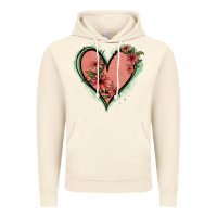 Vintage Artic Pink Glitter Floral Heart Vintage Hoodie - Jasminsmagicworld