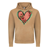 Vintage Camel Pink Glitter Floral Heart Vintage Hoodie - Jasminsmagicworld