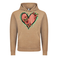 Vintage Coffee Pink Glitter Floral Heart Vintage Hoodie - Jasminsmagicworld