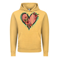 Vintage Mustard Pink Glitter Floral Heart Vintage Hoodie - Jasminsmagicworld