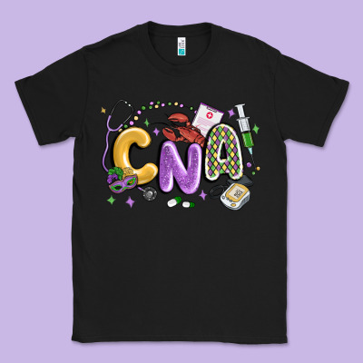 Cna Mardi Gras Classic Tee Designed By Maliassmallbusiness