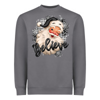 Storm believe buffalo plaid white christmas santa claus Heavyweight Sweatshirt - MaliasSmallBusiness