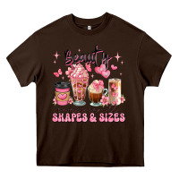Chocolate Brown beauty comes in all shapes and sizes coffee cups Heavy Core Tee - JahusDesignShop