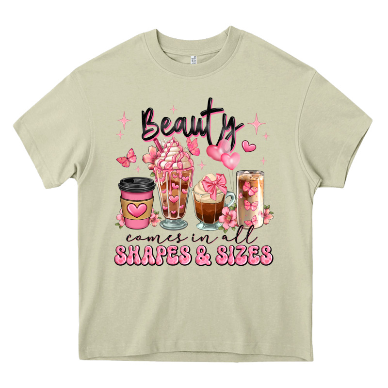 Beauty Comes In All Shapes And Sizes Coffee Cups Heavy Core Tee by JahusDesignShop | Teevron