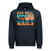 Navy ask me about my nails bbs Urban Hoodie - BundleAndBundleShop