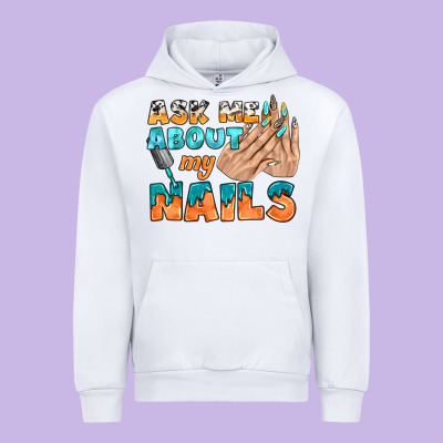 Ask Me About My Nails Bbs Urban Hoodie Designed By Bundleandbundleshop