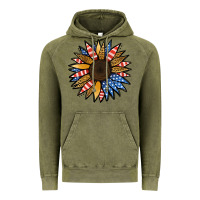 Vintage Olive Patriotic Sunflower Vintage Hoodie - Jasminsmagicworld
