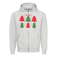 Dove Grey All Want For Christmas is You Just Kidding I Want Cats Zipper Hoodie - Bettercallsaul
