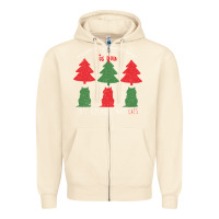 Sandshell All Want For Christmas is You Just Kidding I Want Cats Zipper Hoodie - Bettercallsaul